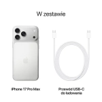 Zestaw Apple iPhone 17 Pro Max 2TB Srebrny - Refined Silver
