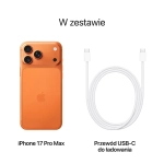 Zestaw Apple iPhone 17 Pro Max 512GB Kosmiczny pomarańcz - Cosmic Orange