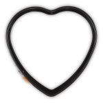 Tortownica w kształcie serca Le Creuset Czarna - Black