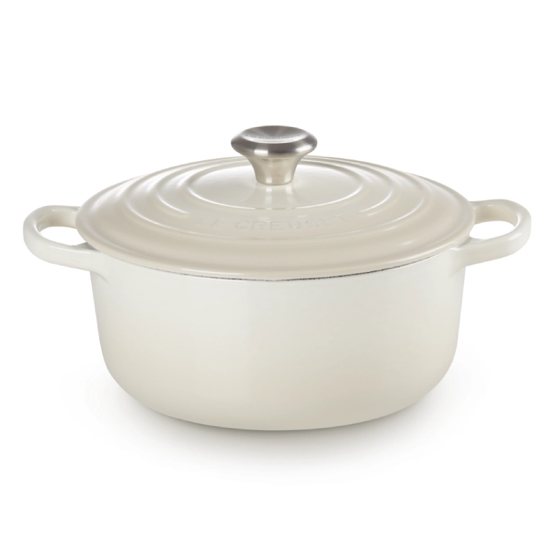 Brytfanna żeliwna Le Creuset 22 cm Kremowa - Meringue creme