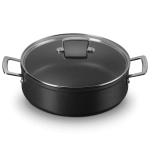 Patelnia sauteuse z pokrywką Le Creuset 28 cm Czarny mat - Black matt