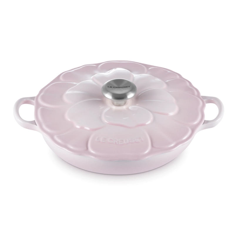 Garnek Gourmet ze zdobieniem Le Creuset 26 cm Różowy - Shell pink