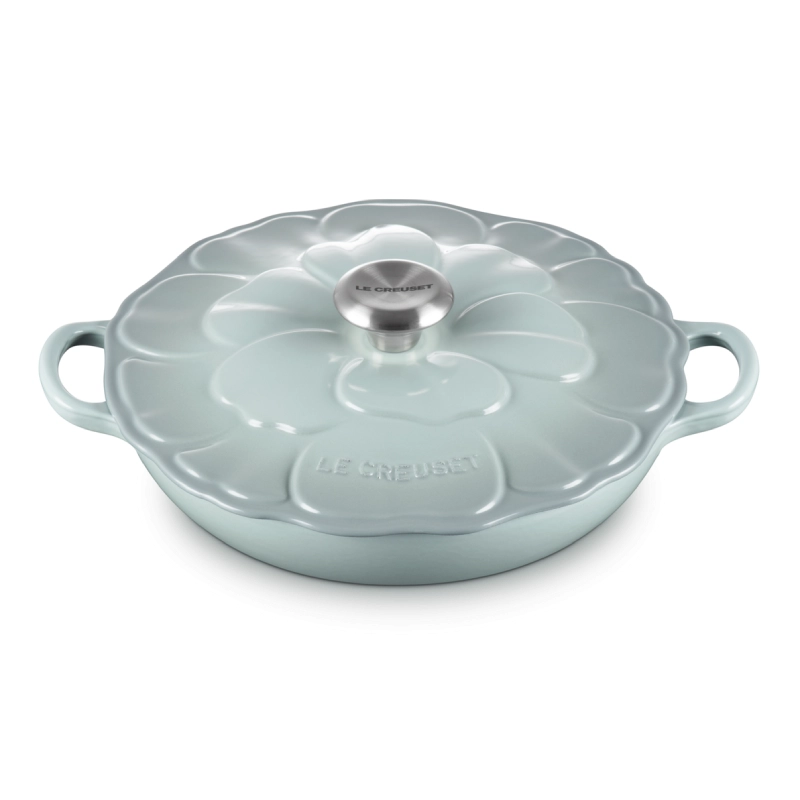Garnek Gourmet ze zdobieniem Le Creuset 26 cm Morski niebieski - Sea salt blue