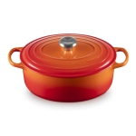 Brytfanna żeliwna owalna Le Creuset 29 cm Podpalana czerwień - Flaming red