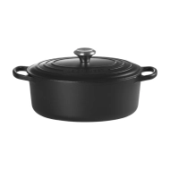Brytfanna żeliwna owalna Le Creuset 29 cm Czarny mat - Black matt