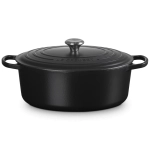 Brytfanna żeliwna owalna Le Creuset 33 cm Czarny mat - Black matt
