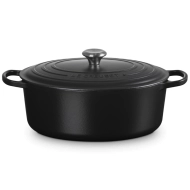 Brytfanna żeliwna owalna Le Creuset 33 cm Czarny mat - Black matt