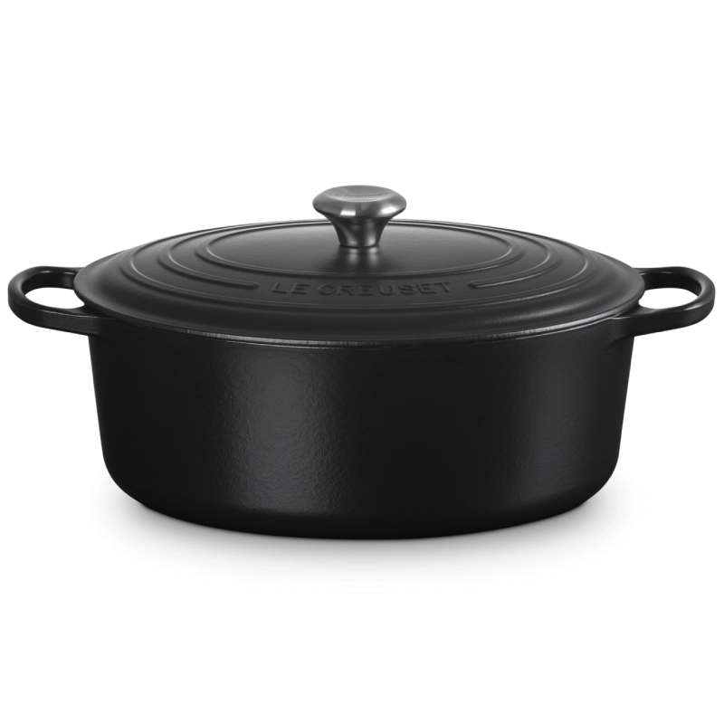 Brytfanna żeliwna owalna Le Creuset 33 cm Czarny mat - Black matt