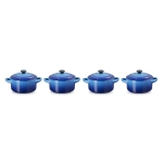 Naczynie z kamionki mini Le Creuset 4 szt. Niebieski - Azure blue