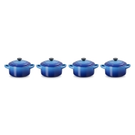 Naczynie z kamionki mini Le Creuset 4 szt. Niebieski - Azure blue