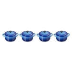 Naczynie z kamionki mini Le Creuset 4 szt. Niebieski - Azure blue