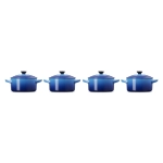 Naczynie z kamionki mini Le Creuset 4 szt. Niebieski - Azure blue