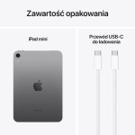 Tablet Apple iPad mini 8.3" 7th gen. (2024) A17 Pro 256GB Wi-Fi + Cellular Gwiezdna szarość - Space Grey
