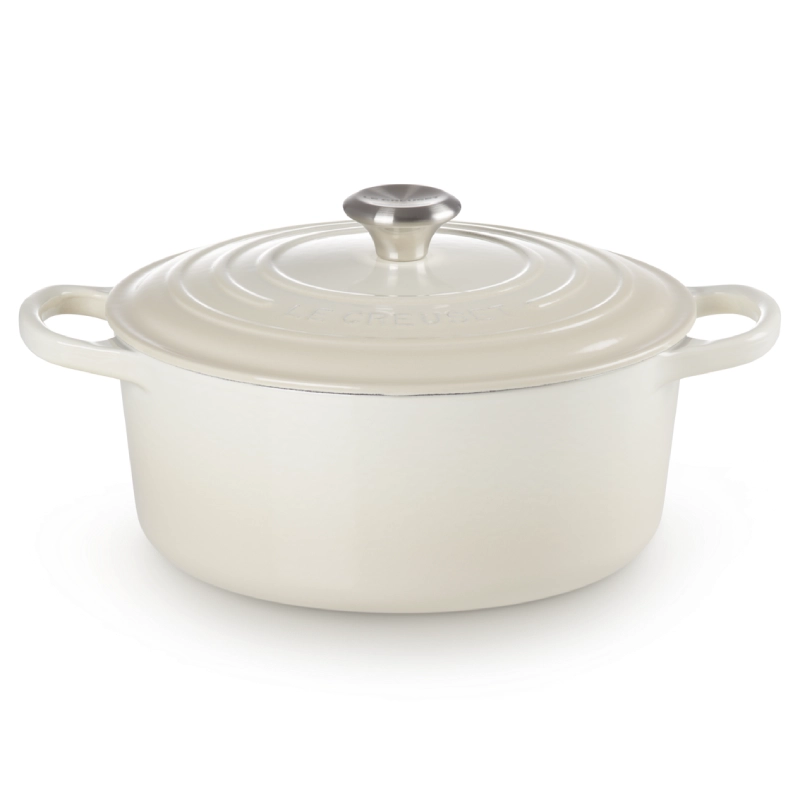 Brytfanna żeliwna Le Creuset 26 cm Kremowa - Meringue creme