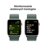 Apple Watch SE (2024) GPS 44mm koperta aluminiowa Starlight + pasek Sport Loop