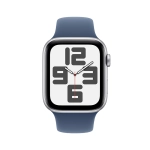 Apple Watch SE 2 (2024) GPS + Cellular 40mm koperta aluminiowa Silver + pasek Denim Sport Band M/L