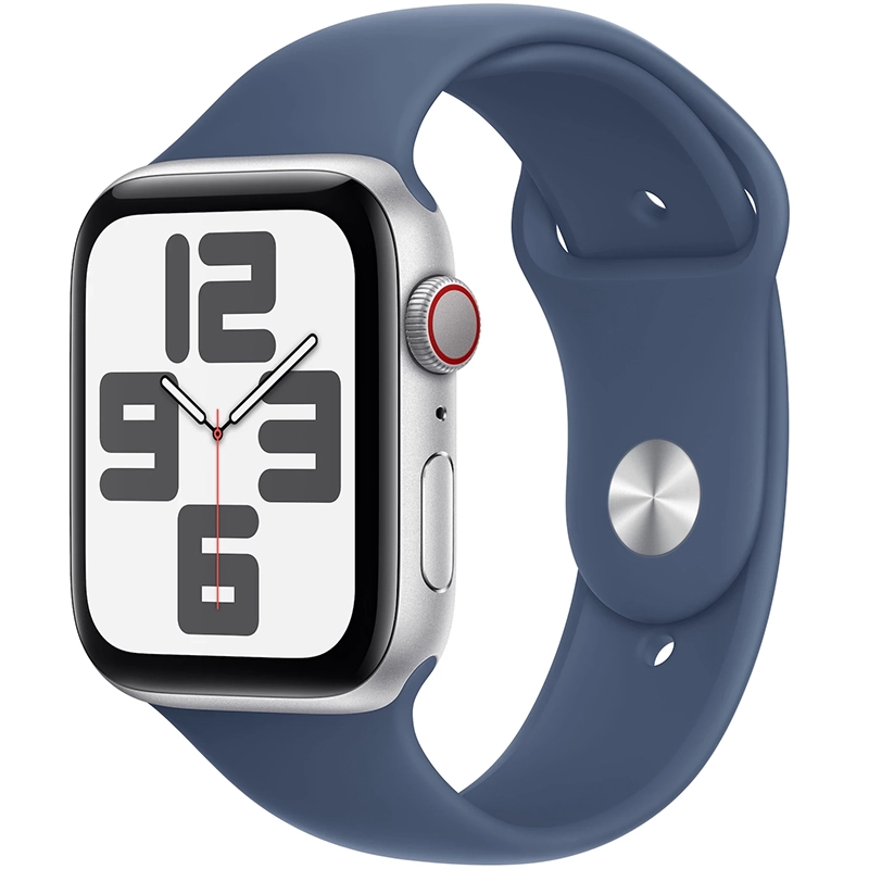 Apple Watch SE 2 (2024) GPS + Cellular 40mm koperta aluminiowa Silver + pasek Denim Sport Band M/L
