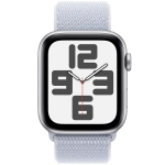 Apple Watch SE 2 (2024) GPS + Cellular 44mm koperta aluminiowa Silver + pasek Blue Cloud Sport Loop