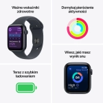 Apple Watch SE 3 (2025) GPS + Cellular 44mm koperta aluminiowa Midnight + pasek Midnight Sport Band M/L