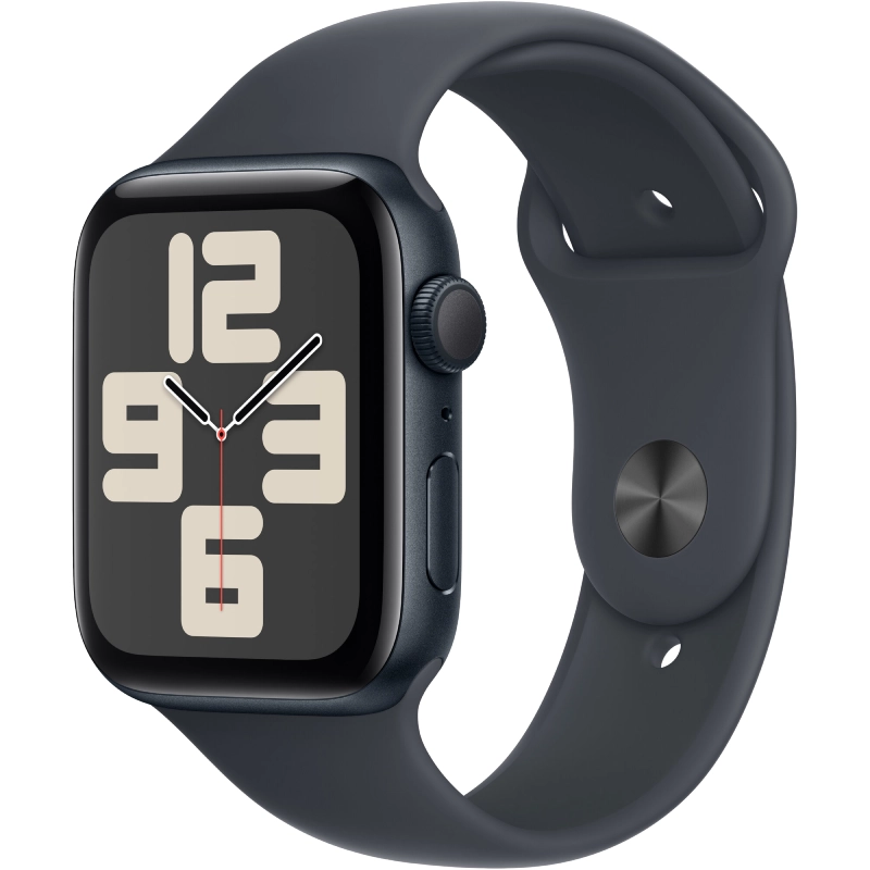 Apple Watch SE (2024) GPS 44mm koperta aluminiowa Midnight + pasek Sport Band S/M Midnight
