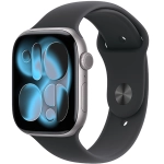 Apple Watch Series 11 (2025) GPS 42mm koperta aluminiowa Space Grey + pasek Black Sport Band S/M