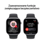 Apple Watch Series 11 (2025) GPS 42mm koperta aluminiowa Space Grey + pasek Black Sport Band M/L