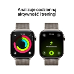 Apple Watch Series 11 (2025) GPS + Cellular 42mm koperta tytanowa Natural + pasek Natural Milanese Loop