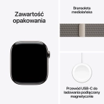 Apple Watch Series 11 (2025) GPS + Cellular 42mm koperta tytanowa Natural + pasek Natural Milanese Loop