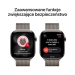 Apple Watch Series 11 (2025) GPS + Cellular 42mm koperta tytanowa Natural + pasek Natural Milanese Loop