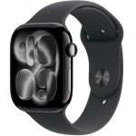 Apple Watch Series 11 (2025) GPS + Cellular 46mm koperta aluminiowa Jet Black + pasek Black Sport Band M/L