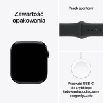 Apple Watch Series 11 (2025) GPS + Cellular 46mm koperta aluminiowa Jet Black + pasek Black Sport Band M/L
