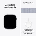 Apple Watch Series 10 (2024) GPS 46 mm koperta aluminiowa Silver + pasek Blue Cloud Sport Loop