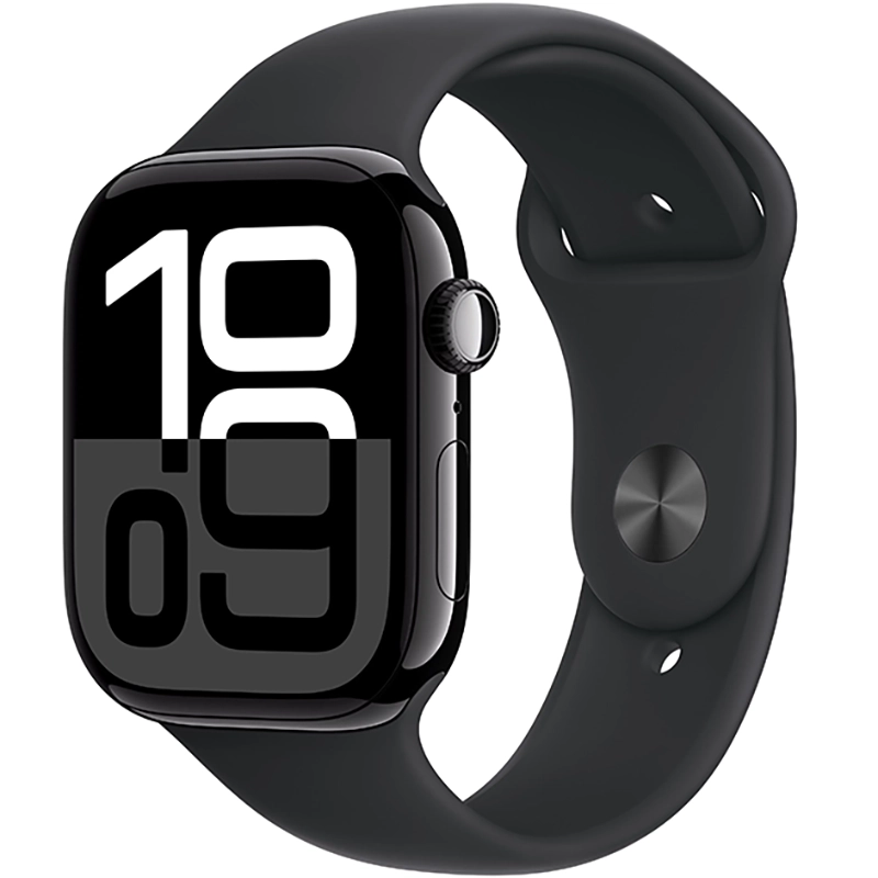 Apple Watch Series 10 (2024) GPS 42 mm koperta aluminiowa Jet Black + pasek Black Sport Band S/M