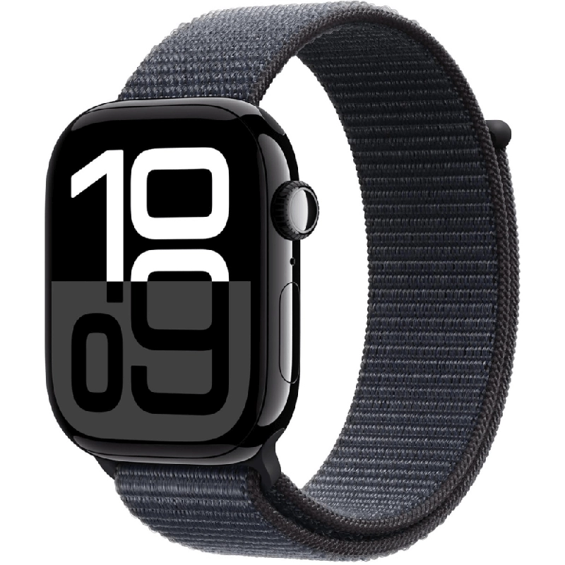 Apple Watch Series 10 (2024) GPS 46 mm koperta aluminiowa Jet Black + pasek Ink Sport Loop