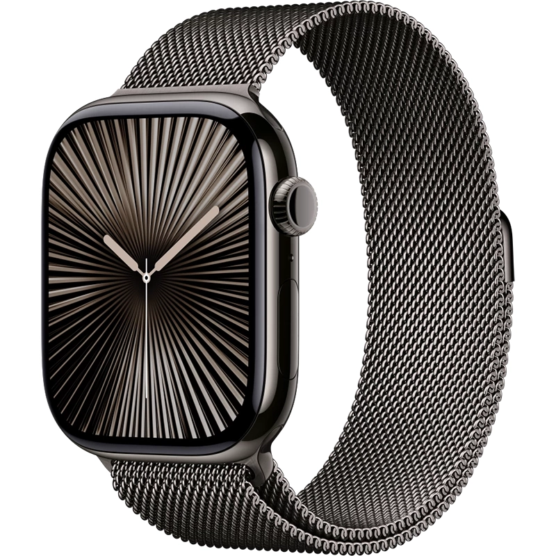 Apple Watch Series 10 (2024) GPS + Cellular 46 mm koperta tytanowa Slate + pasek Slate Milanese Loop S/M