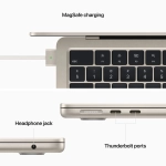 Laptop Apple MacBook Air 13" M2 (8C CPU/8C GPU) 16/256GB SSD Księżycowa poświata - Starlight