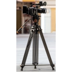 Statyw do filmowania + głowica olejowa K&F Concept KF09.121 Czarny - Black