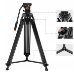 Statyw do filmowania + głowica olejowa K&F Concept KF09.121 Czarny - Black
