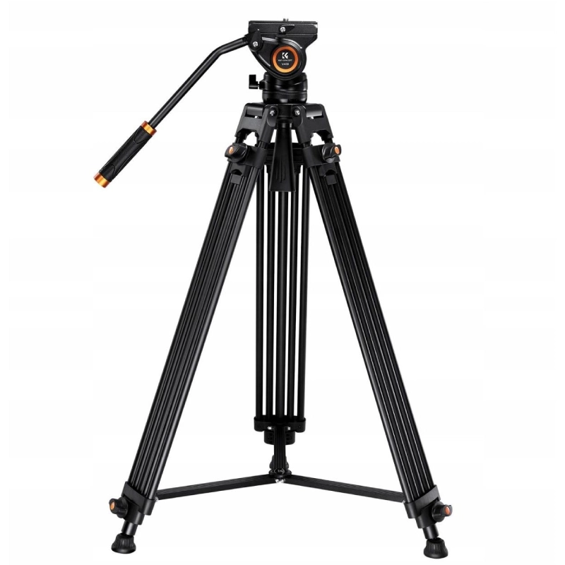 Statyw do filmowania + głowica olejowa K&F Concept KF09.121 Czarny - Black