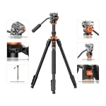 Statyw do filmowania + głowica olejowa K&F Concept K09.136 Czarny - Black