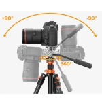Statyw do filmowania + głowica olejowa K&F Concept K09.136 Czarny - Black