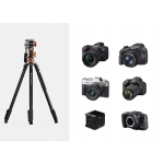 Statyw do filmowania + głowica olejowa K&F Concept K09.137 Czarny - Black