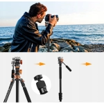 Statyw do filmowania + głowica olejowa K&F Concept K09.137 Czarny - Black