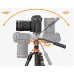 Statyw do filmowania + głowica olejowa K&F Concept K09.137 Czarny - Black