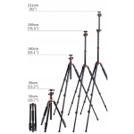 Statyw 3w1 + głowica panoramiczna 3D K&F Concept KF09.087V4 Czarny - Black