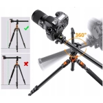 Statyw 3w1 + głowica panoramiczna 3D K&F Concept KF09.087V4 Czarny - Black