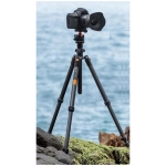 Statyw do filmowania + głowica kulowa K&F Concept KF09.123 Czarny - Black