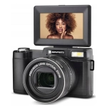 Aparat cyfrowy AgfaPhoto Realishot VLG-4K Optical + akcesoria do vlogowania Czarny - Black