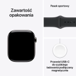 Apple Watch Series 11 (2025) GPS + Cellular 42mm koperta tytanowa Slate + pasek Black Sport Band S/M