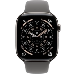 Apple Watch Series 11 (2025) GPS + Cellular 42mm koperta tytanowa Natural + pasek Stone Grey Sport Band S/M